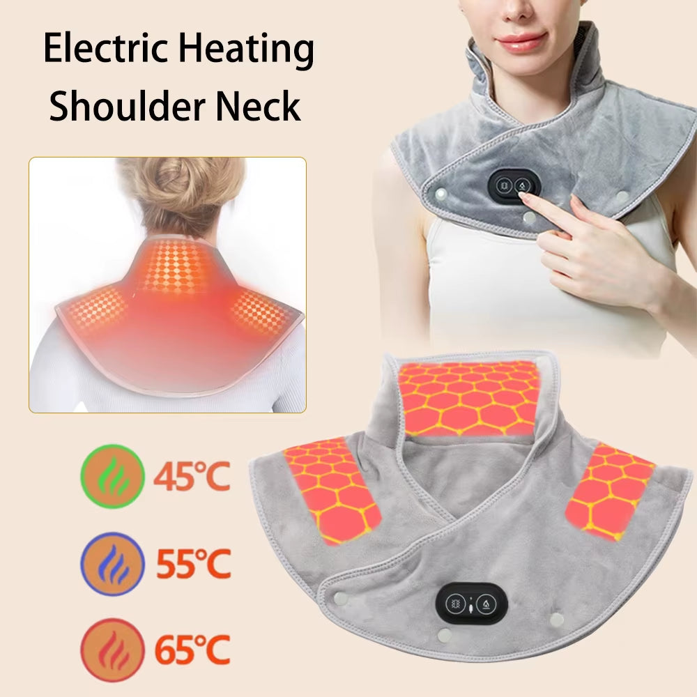 ThermaRelief™ Heated Neck & Shoulder Wrap – Soothe Tension, Melt Stress Away